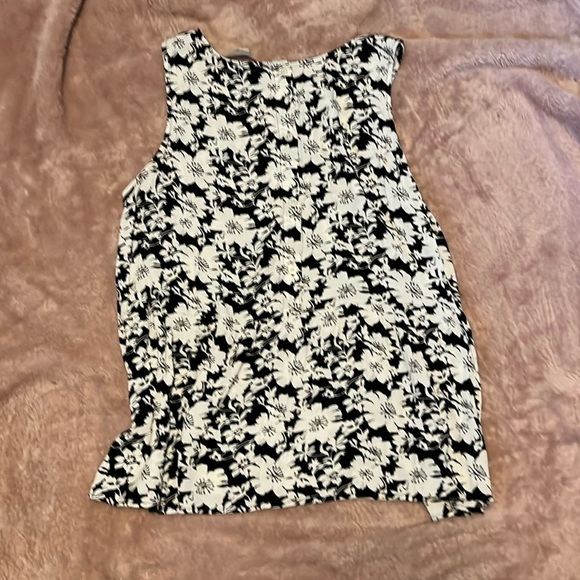 Loft Blue/white Floral Tunic Pattern Shirt - Picture 4 of 10